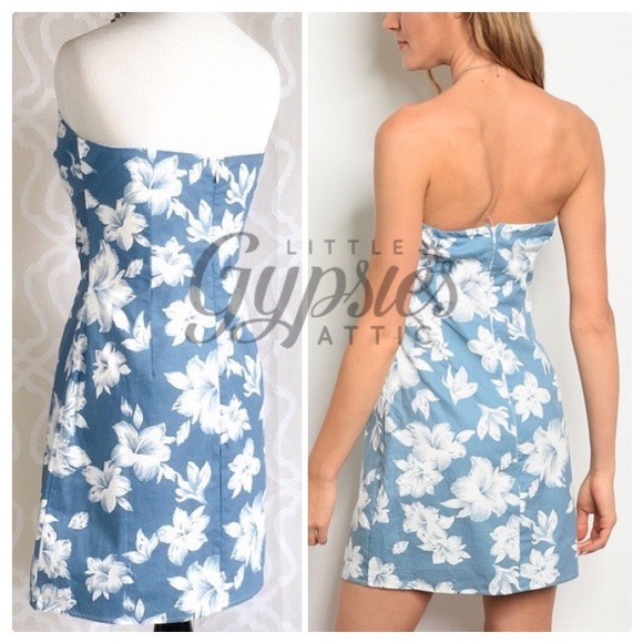 Hawaiian Hibiscus Tie-Up Mini Dress - Picture 3 of 7